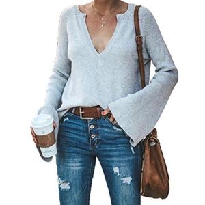 HZSONNE Bell Sleeve Sweater